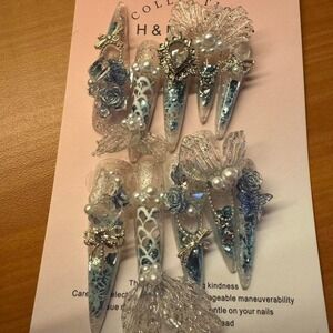 Ocean Heir 💙🌊 | Luxe Press-On Nail Set (Size‎ M)